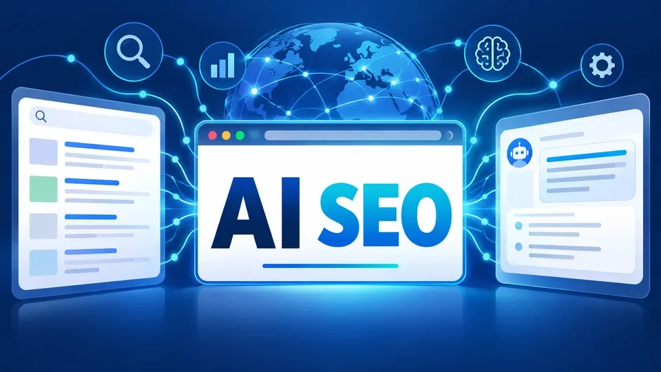AI SEOと従来の検索エンジン・AI検索の関係を示すイメージ